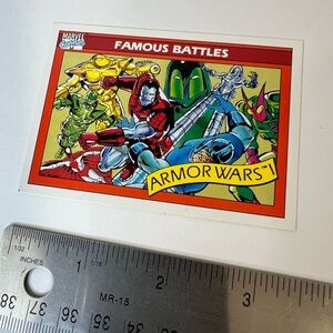 1990 Impel Marvel Universe Famous Battles The Armor Wars #108 Trading Card